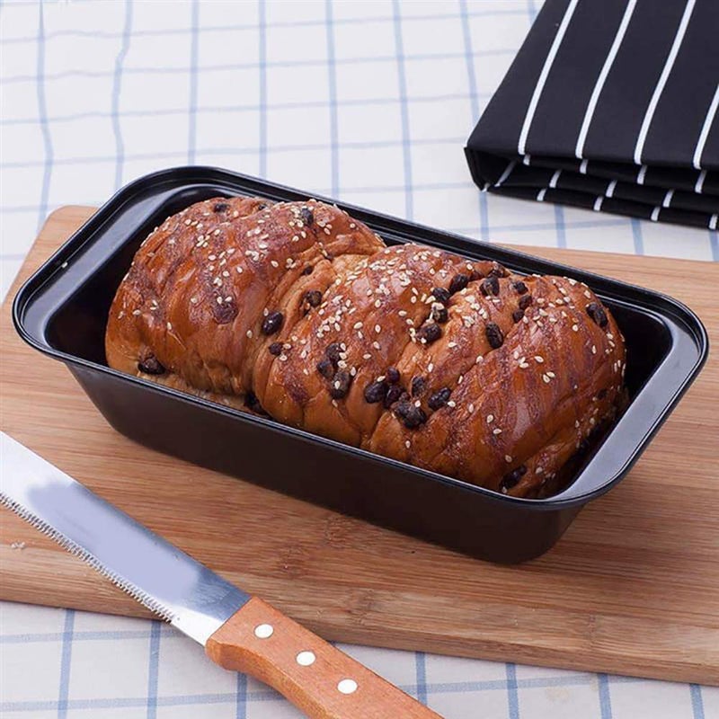 Mingcao Nonstick Loaf Pan, 6.7 x 3.5 Inch Carbon Steel Toast Pan for Baking Bread with Oven, Gray set of 2 - Image 4
